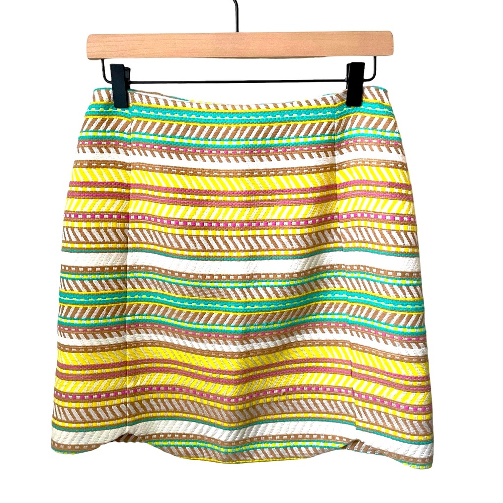 Anthropologie Hutch | Sita Mini Skirt Woven Scalloped Tulip Hem Size 2